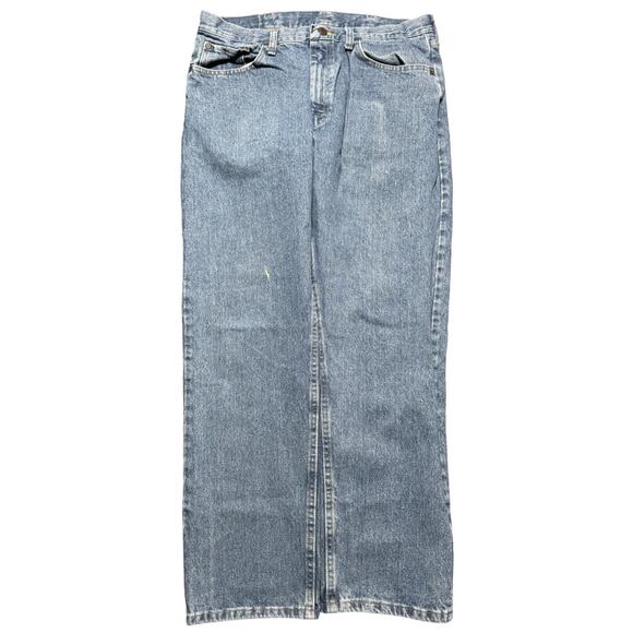 Vintage Y2K Wrangler Light Wash Jeans Skater Fade 34 X 30 Straight - Picture 3 of 8